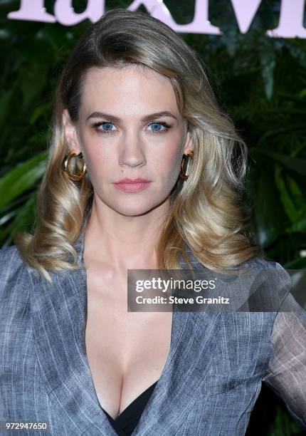 January Jones arrives at the Max Mara WIF Face Of The Future at Chateau Marmont on June 12, 2018 in Los Angeles, California.