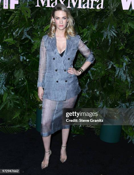 January Jones arrives at the Max Mara WIF Face Of The Future at Chateau Marmont on June 12, 2018 in Los Angeles, California.