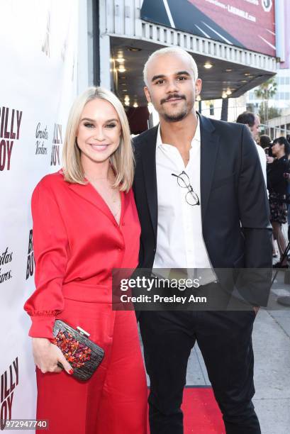 Becca Tobin and Jacob Artist attend "Billy Boy" Los Angeles Premiere - Red Carpet at Laemmle Music Hall on June 12, 2018 in Beverly Hills, California.