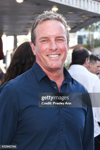 Linden Ashby attends "Billy Boy" Los Angeles Premiere - Red Carpet at Laemmle Music Hall on June 12, 2018 in Beverly Hills, California.