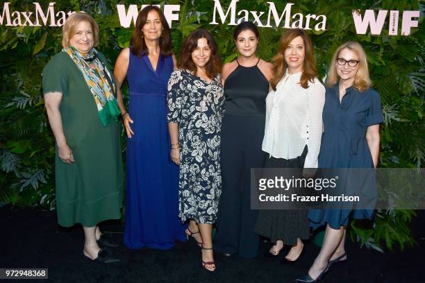 Iris Grossman, Jane Fleming, Amy Baer, Maria Giulia Maramotti, Kirsten Schaffer and Gayle Nachlis wearing Max Mara, attend the Max Mara Celebration...