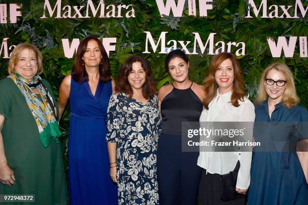 Iris Grossman, Jane Fleming, Amy Baer, Maria Giulia Maramotti, Kirsten Schaffer and Gayle Nachlis wearing Max Mara, attend the Max Mara Celebration...