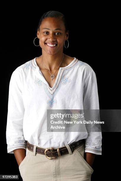 Marion Jones at the Olympic Media Summit at the Marriot Marquis.