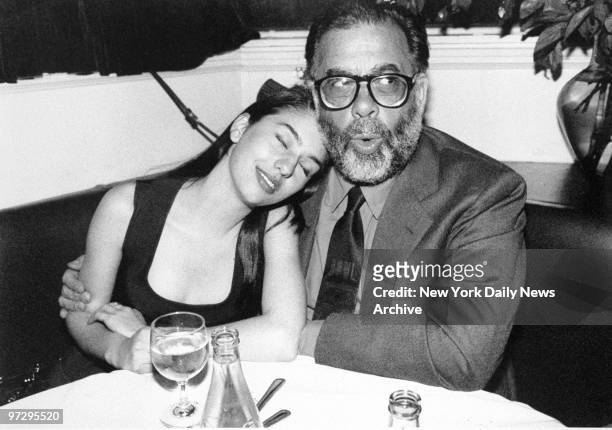 Francis Ford Coppola and daughter Sofia Coppola at rap party for "The Godfather: Part III" at Club M.K.