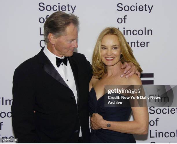 Jessica Lange and Sam Shepard are at Avery Fisher Hall where she was honored by the Film Society of Lincoln Center.