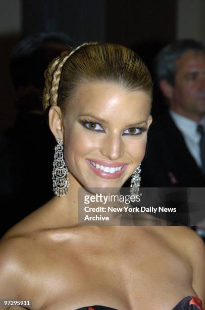 Jessica Simpson is at the Metropolitan Museum of Art for the annual Costume Institute Gala.