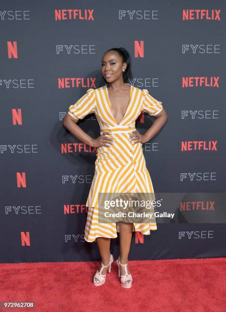 Nia Jervier attends Strong Black Lead party during Netflix FYSEE at Raleigh Studios on June 12, 2018 in Los Angeles, California.