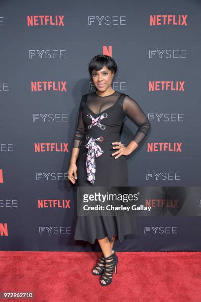 Courtney Sauls attends Strong Black Lead party during Netflix FYSEE at Raleigh Studios on June 12, 2018 in Los Angeles, California.
