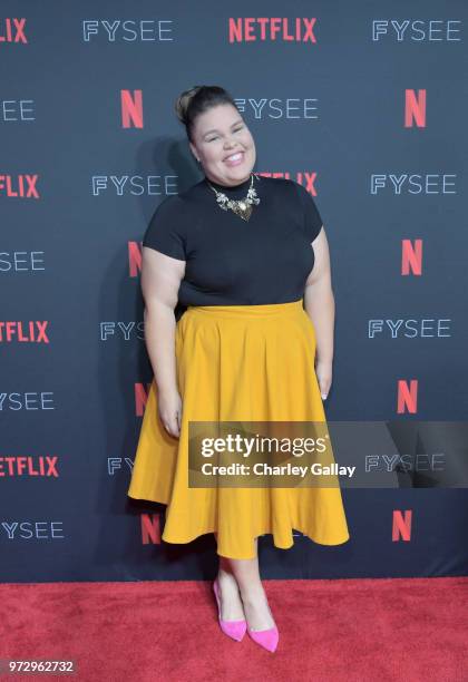 Britney Young attends Strong Black Lead party during Netflix FYSEE at Raleigh Studios on June 12, 2018 in Los Angeles, California.