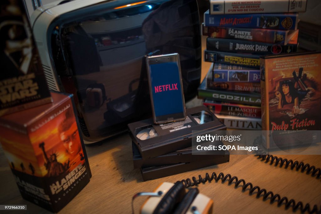The Netflix application seen display on a Android Sony