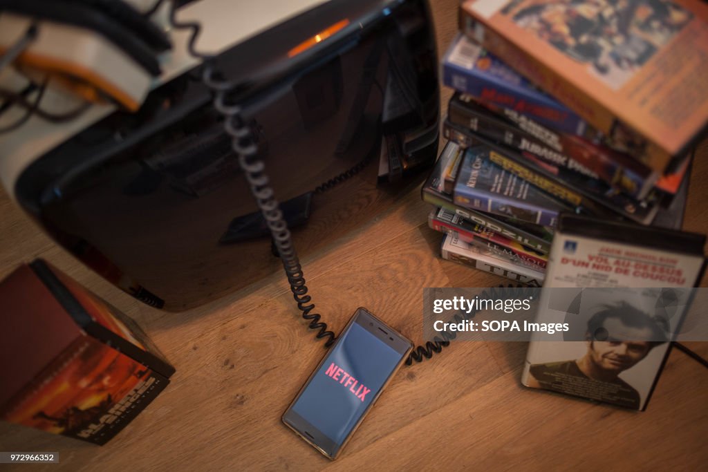 The Netflix application seen display on a Android Sony