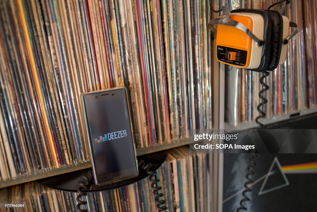 The Deezer application seen display on a Android Sony