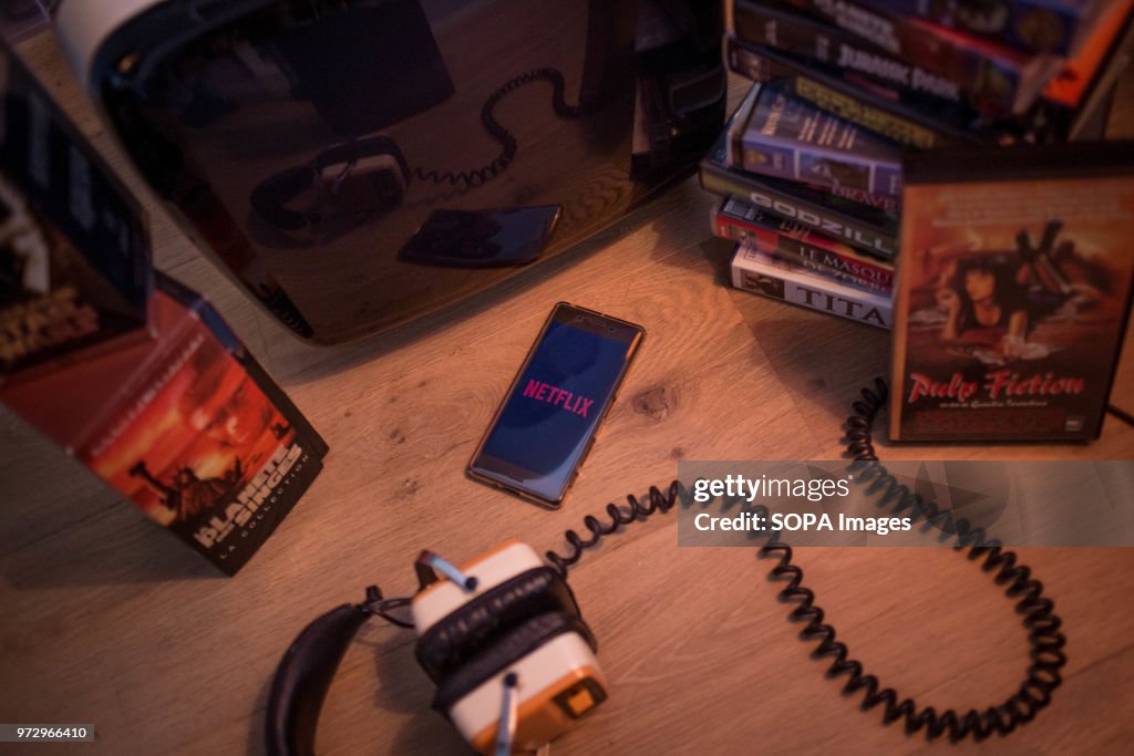 The Netflix application seen display on a Android Sony