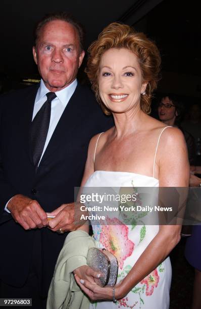Frank Gifford and wife Kathie Lee Gifford are on hand at an opening night party for the Broadway musical "Thoroughly Modern Millie" at the New York...
