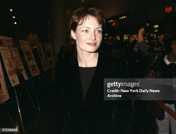 Catherine McCormack arrives at the Sony Lincoln Square Theater for the premiere of the movie "Dancing at Lughnasa." McCormack stars in the film.,...