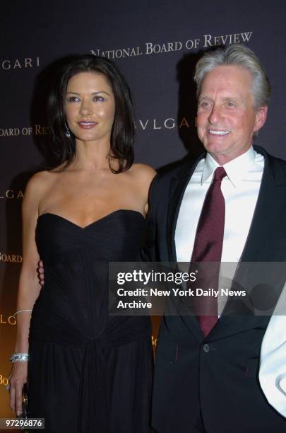 Catherine Zeta Jones and Michael Douglas at Cipriani's 42nd St for the National Board of Review of Motion Pictures Awards Gala ...