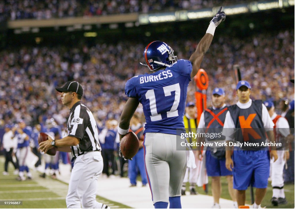 New York Giants' Plaxico Burress wide receiver Plaxico Burre