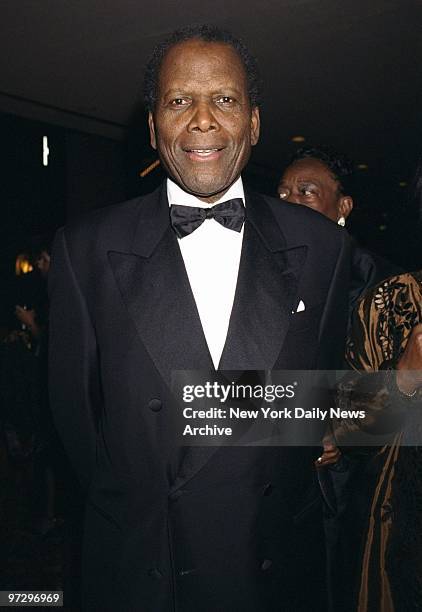 Sidney Poitier is on hand at a University of the West Indies gala honoring him at the Marriott Marquis Hotel.