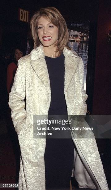 Marla Maples attending movie premiere "Wings of the Dove" at the Ziegfeld Theatre. ,