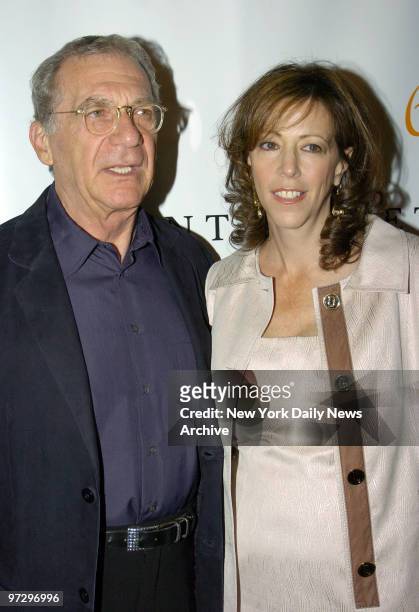 Sidney Pollack and Jane Rosenthal arrive at the Ziegfeld Theatre to attend the premiere of "The Interpreter" on opening night of the fourth annual...