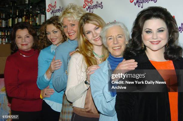 Marsha Mason, Rebecca Gayheart, Christine Ebersole, Lily Rabe, Frances Sternhagen and Delta Burke attend a luncheon for cast members of the Broadway...