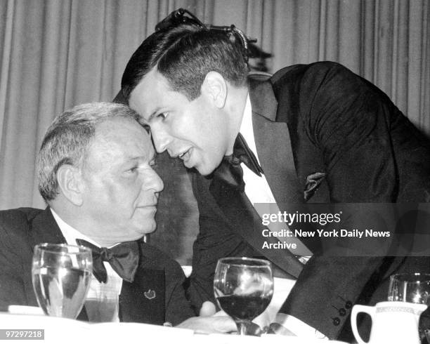 Frank Sinatra and Frank Sinatra Jr. At Friars Club.