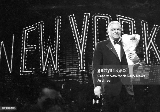 Frank Sinatra in concert at Radio City Music Hall.