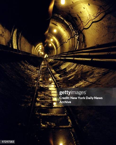 New York City's Third Water Tunnel, Water tunnel No3, Shaft 19B, Maspeth. The first of three sections opens today and the 13.5-mile stretch of Third...