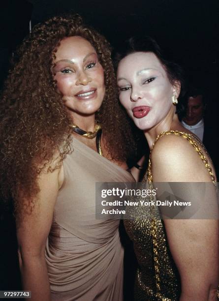 Jocelyne Wildenstein , gets together with Tina Sellem, at the Life Club on Bleecker St., where Wildenstein received the Nightlife Award.