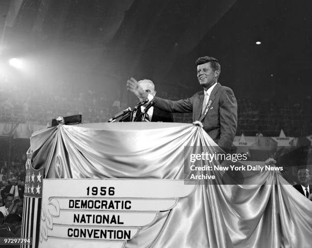 John F. Kennedy at the Democratic National Convention.
