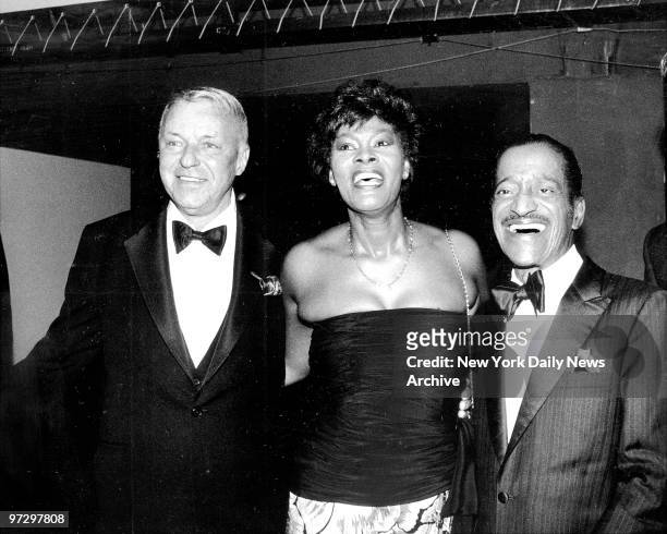Frank Sinatra, Dionne Warwick and Sammy Davis Jr. Aboard Intrepid.