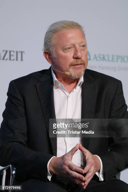 Boris Becker attends the ZEIT conference talk about the topic 'Health' at Hotel Atlantic Kempinski on June 12, 2018 in Hamburg, Germany.