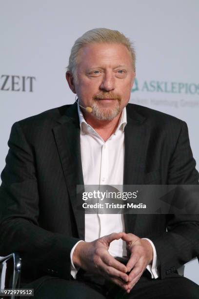 Boris Becker attends the ZEIT conference talk about the topic 'Health' at Hotel Atlantic Kempinski on June 12, 2018 in Hamburg, Germany.