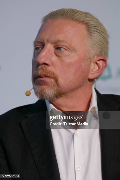 Boris Becker attends the ZEIT conference talk about the topic 'Health' at Hotel Atlantic Kempinski on June 12, 2018 in Hamburg, Germany.