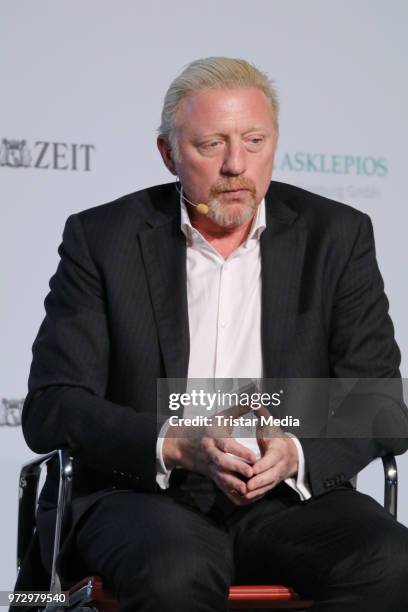 Boris Becker attends the ZEIT conference talk about the topic 'Health' at Hotel Atlantic Kempinski on June 12, 2018 in Hamburg, Germany.