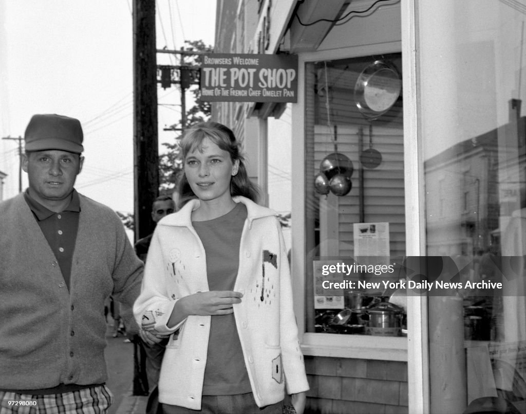 Sinatra's Third Wife?, Mia Farrow has a smile as she goes as