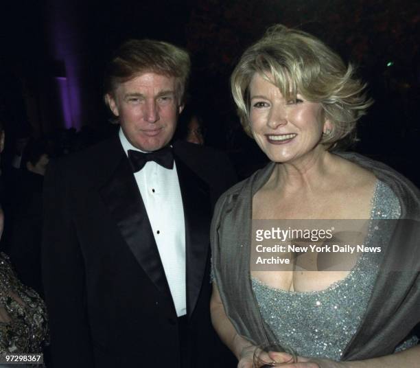 Martha Stewart and Donald Trump on hand at the Metropolitan Museum of Art for the 50th Anniversary Costume Institute Gala, celebrating Cubism and...