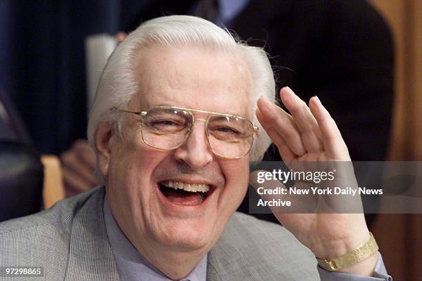 Chairman Henry Hyde laughs during a hearing held by the House Judiciary Committee on the possible impeachment of President Clinton.