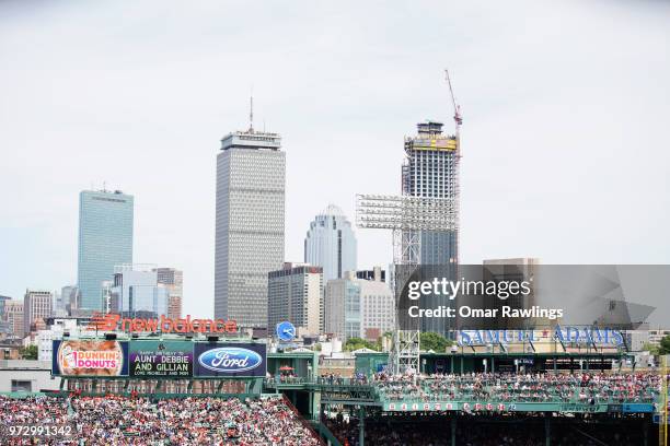 The Samuel Adams roof deck during the game between the Boston Red Sox and the Chicago White Sox at Fenway Park on June 10, 2018 in Boston,...