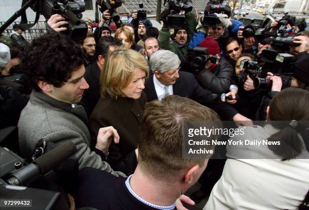 Martha Stewart, freed from prison earlier this month and now serving five months of house arrest, leaves Manhattan Federal Court, where her attorneys...