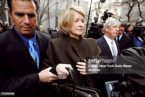 Martha Stewart, freed from prison earlier this month and now serving five months of house arrest, leaves Manhattan Federal Court, where her attorneys...
