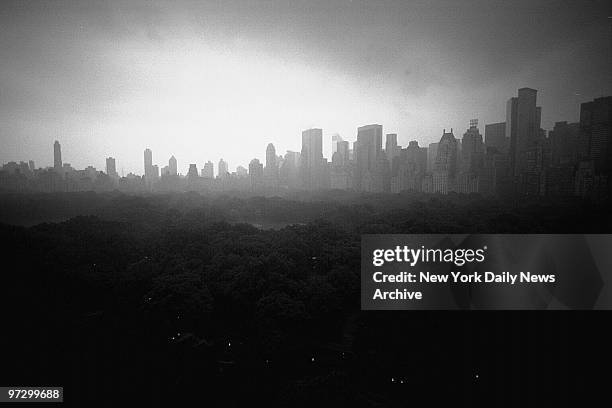 Central Park and midtown skyline from 55 Central Park West.