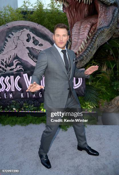 Actor Chris Pratt arrives at the premiere of Universal Pictures and Amblin Entertainment's "Jurassic World: Fallen Kingdom" at the Walt Disney...