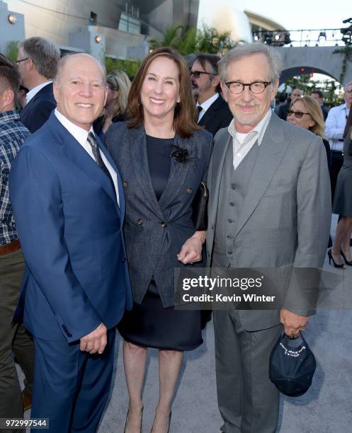 Producer Frank Marshall, Kathleen Kennedy and executive producer Steven Spielberg arrive at the premiere of Universal Pictures and Amblin...