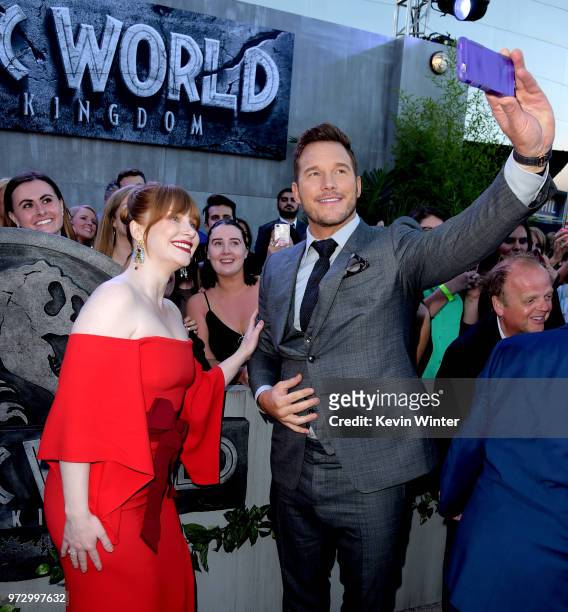 Actors Bryce Dallas Howard and Chris Pratt arrive at the premiere of Universal Pictures and Amblin Entertainment's "Jurassic World: Fallen Kingdom"...