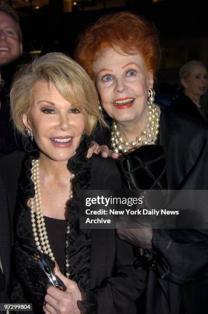 Joan Rivers and Arlene Dahl get together during a party celebrating the opening of Le Cirque restaurant at its new location at One Beacon Court on E....