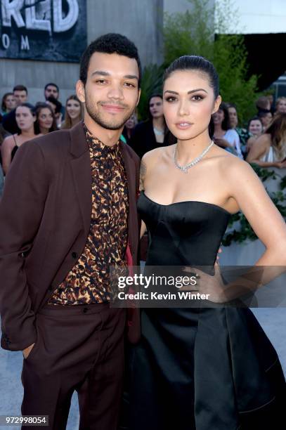 Actors Justice Smith and Daniella Pineda arrive at the premiere of Universal Pictures and Amblin Entertainment's "Jurassic World: Fallen Kingdom" at...