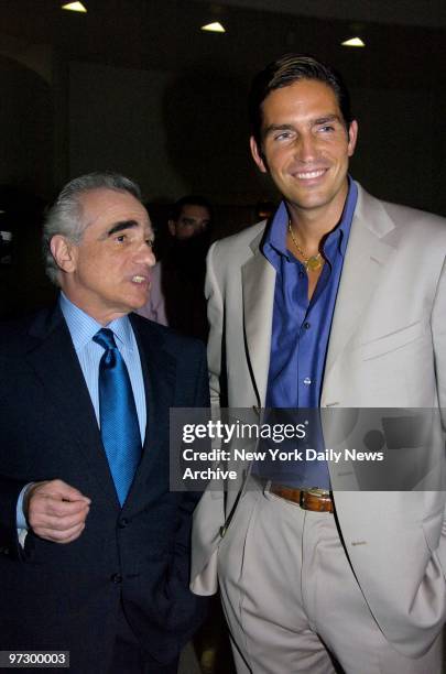 Martin Scorsese and Jim Caviezel get together for a screening of the movie "THX 1138: The George Lucas Director's Cut" at the Guggenheim Museum. The...