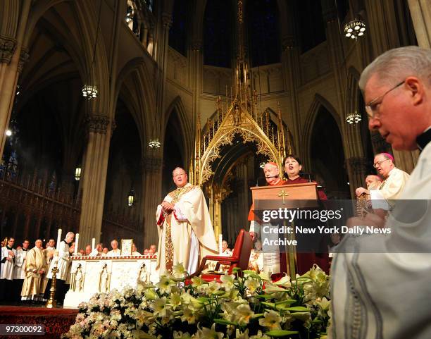 Ceremonial Mass where Archbishop Timothy Dolan was installed as spiritual leader of 2.5 million New York Catholics at St. Patrick's Cathedral.