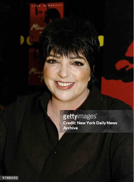Singer Liza Minnelli promotes her new album at Tower Records Store at Lincoln Center.